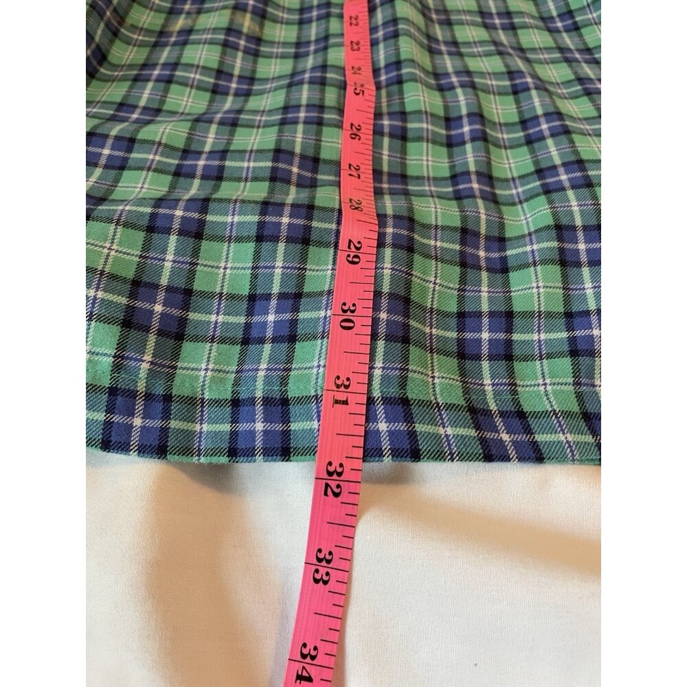 boutique girls dress 12 Castles and Crowns blue plaid bishop flannel long sleeve - Picture 6 of 8